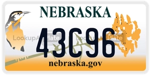 43C96 license plate in Nebraska