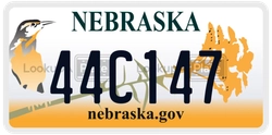 44C147  license plate in NE