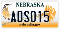 ADS015  license plate in NE