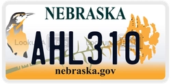 AHL310  license plate in NE