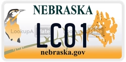 LC01  license plate in NE