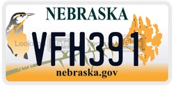 VFH391  license plate in NE