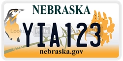 YIA123  license plate in NE