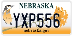 YXP556  license plate in NE