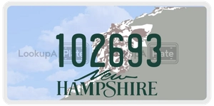 102693 license plate in New Hampshire