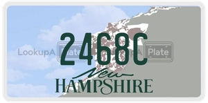 2468C license plate in New Hampshire
