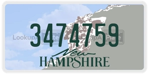 3474759 license plate in New Hampshire