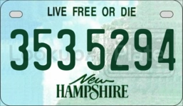 3535294 license plate in New Hampshire