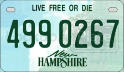 4990267 license plate in New Hampshire