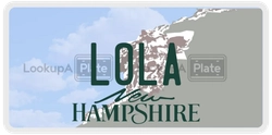 LOLA  license plate in NH