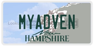 MYADVEN license plate in New Hampshire