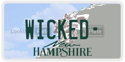 WICKED-  license plate in NH