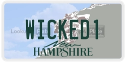 WICKED1  license plate in NH