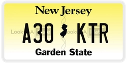 A30KTR  license plate in NJ