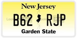 B62RJP license plate in New Jersey