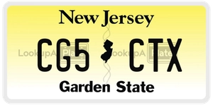 CG5CTX license plate in New Jersey