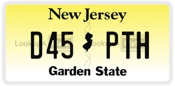 D45PTH  license plate in NJ