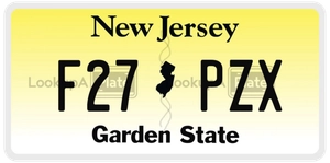 F27PZX license plate in New Jersey