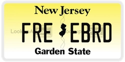 FREEBRD  license plate in NJ