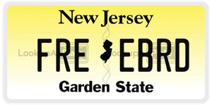 FREEBRD license plate in New Jersey