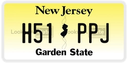 H51PPJ  license plate in NJ