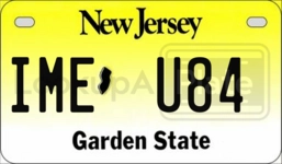 IMEU84 license plate in New Jersey