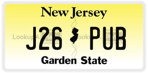 J26PUB license plate in New Jersey