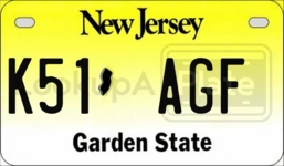 K51AGF license plate in New Jersey