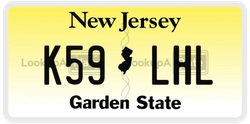 K59LHL  license plate in NJ