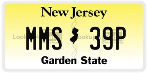 MMS39P license plate in New Jersey