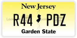 R44PDZ  license plate in NJ
