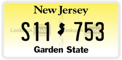 S11753  license plate in NJ