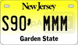 S90MMM license plate in New Jersey