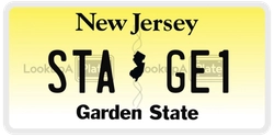 STAGE1  license plate in NJ