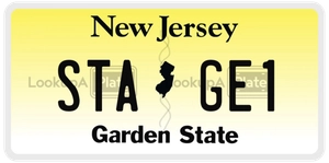 STAGE1 license plate in New Jersey