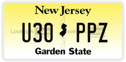 U30PPZ  license plate in NJ