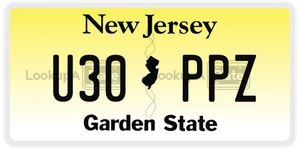 U30PPZ license plate in New Jersey