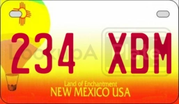 234XBM license plate in New Mexico