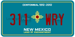 311WRY license plate in New Mexico