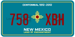 758XBH license plate in New Mexico