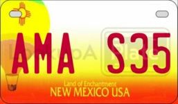 AMAS35 license plate in New Mexico