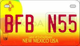 BFBN55 license plate in New Mexico