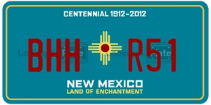 BHHR51 license plate in New Mexico