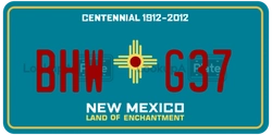 BHWG37  license plate in NM