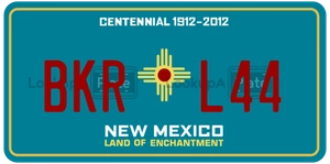 BKRL44 license plate in New Mexico