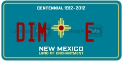 DIME  license plate in NM