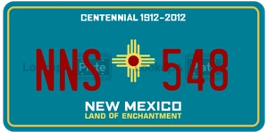 NNS548 license plate in New Mexico