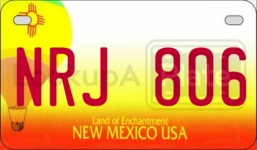 NRJ806 license plate in New Mexico
