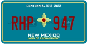 RHP947 license plate in New Mexico
