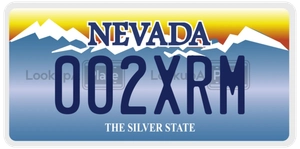 002XRM license plate in Nevada